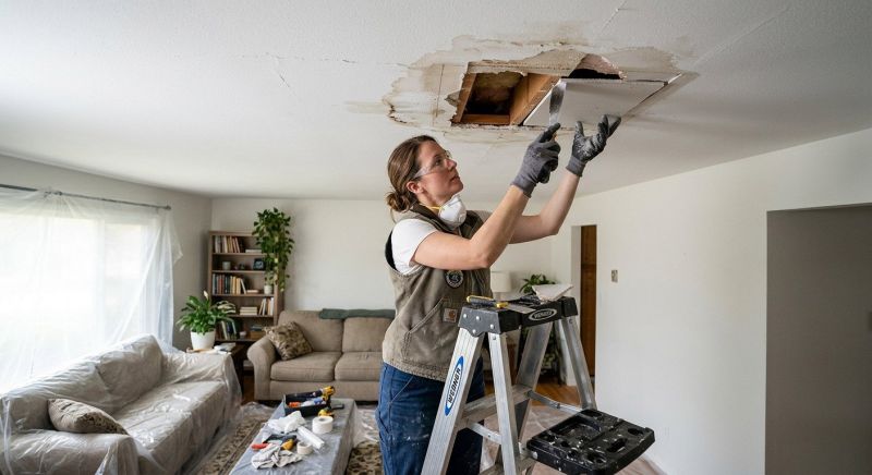 Ceiling Water Damage Repair in Olathe, KS